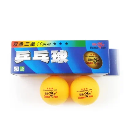 2 Ədəd Double Fish Cüt Balıq Stolüstü Tennis Topu 1 Qutu 3 Parça Ping Pong Topu 40mm Stolüstü Tennis Topları Plastik Tennis Stolüstü Topu 3 Ulduz