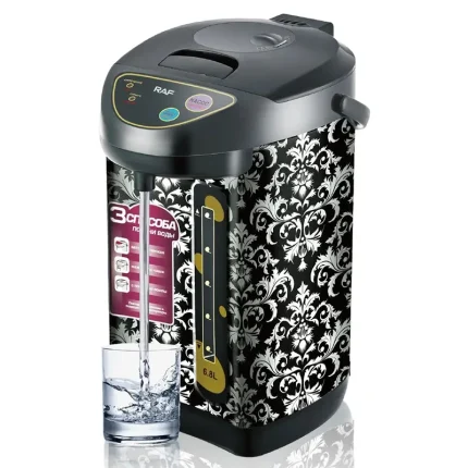 RAF R.7906 Böyük Tutumlu Termostatik Çaydan 6.8L Tutumunda Təhlükəsizlik Kilidli Qəhvə Çay Dəmləyicisi 800W Termopot